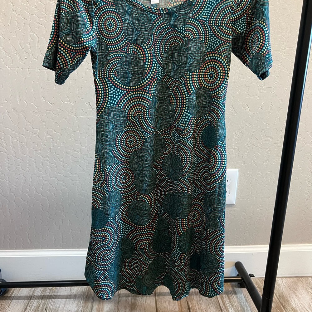 LuLaRoe Patterned Green Dress